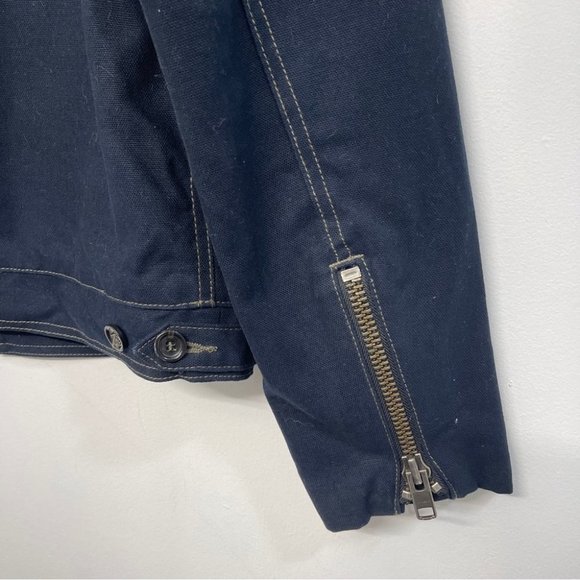 7 For All Mankind Navy Blue Insulated Jacket M Full Zip - Picture 8 of 11